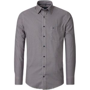 CASA MODA - Casual Overhemd - Blauw - Poplin - Lange Mouwen