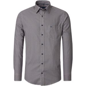 CASA MODA - Casual Overhemd - Blauw - Poplin - Lange Mouwen