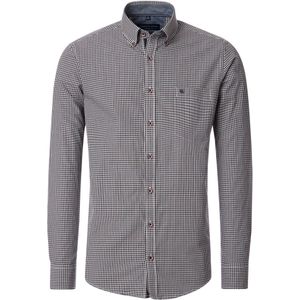 CASA MODA - Sport Comfort Fit - Overhemd - Oranje Geruit - Strijkvriendelijk