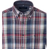 CASA MODA - Sport Comfort Fit - Overhemd - Blauw Geruit - Strijkvriendelijk