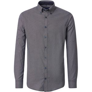 CASA MODA - Sport Comfort Fit - Overhemd - Bruin Dessin - Strijkvriendelijk