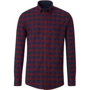 CASA MODA - Casual Overhemd - Blauw - Flanel - Comfort Fit