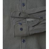 CASA MODA Sport Comfort Fit Overhemd - Popeline - Blauw Dessin - Strijkvriendelijk