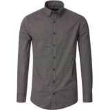 CASA MODA Sport Comfort Fit Overhemd - Popeline - Blauw Dessin - Strijkvriendelijk