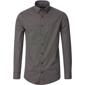 CASA MODA - Sport Comfort Fit - Overhemd - Blauw Dessin - Popeline