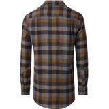 CASA MODA - Sport Comfort Fit Overhemd - Blauw met Bruin Geruit - Strijkvriendelijk