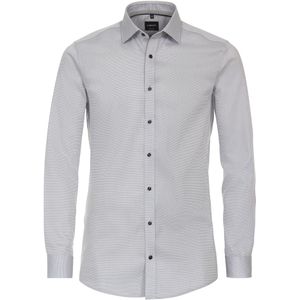 VENTI body fit overhemd, mouwlengte 72 cm, dobby, grijs