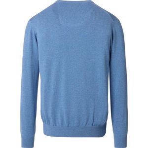 Casa Moda - V-Hals Pullover - Blauw - 100% Pima Katoen