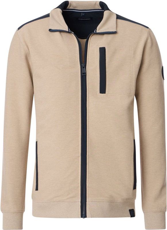 Casa Moda - Vest - Beige - 95% Katoen, 5% Stretch - Regular-Fit