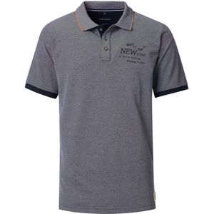 Casa Moda - Polo - Blauw - Katoen - Korte Mouwen