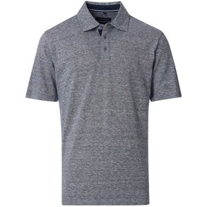 Casa Moda - Polo - Donkerblauw Melange - Katoen/Linnen - Regular Fit