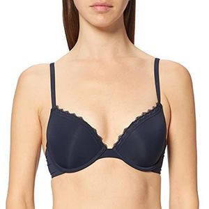 ESPRIT Dames Push-up beha Feminine Micro Parsexy Push Mf, Donkerblauw, 75C