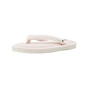 ESPRIT Pluizige teenslippers, Dusty Beige, 36 EU