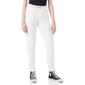 ESPRIT Chino met gevlochten riem, wit, 30