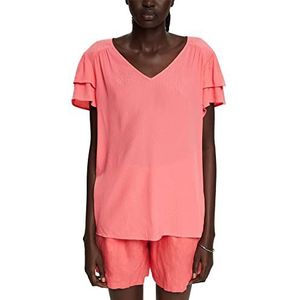 ESPRIT blouse met volantmouwen, koraalrood (coral red), S