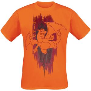 Pokémon Glurak Heren T-shirt - oranje - S