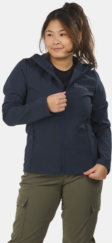Jack Wolfskin Womens Bornberg Hoody Softshelljack (Dames |blauw)