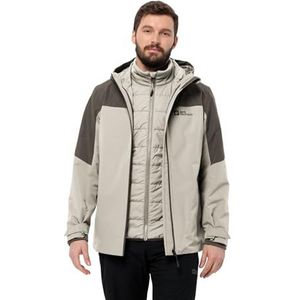 Jack Wolfskin Glaabach 3in1 Jas Wit,Grijs Man