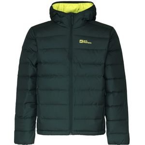 Jack Wolfskin - Groene Nylon Hooded Ritsjas - Heren - Zwart