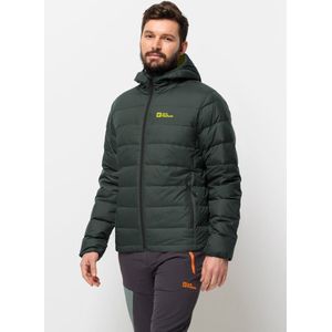 Jack Wolfskin - Groene Nylon Hooded Ritsjas - Heren - Zwart