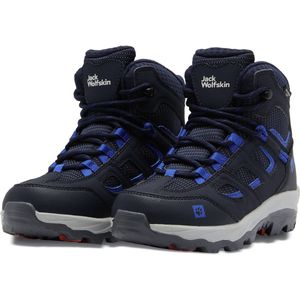 Jack Wolfskin Vojo Texapore Mid K Sneakers voor kinderen, uniseks, Nacht Blauw, 27 EU