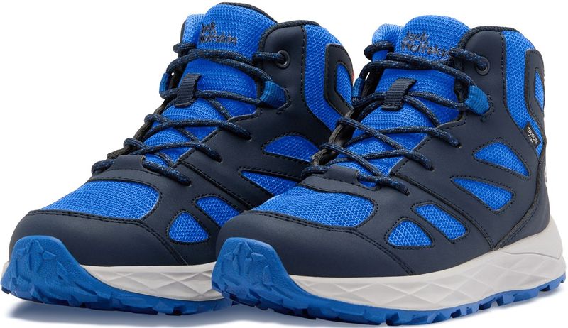 Jack Wolfskin Uniseks Woodland 2 Texapore Mid K wandelschoenen voor kinderen, Nacht Blauw, 26 EU