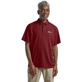 Jack Wolfskin - Delgami Polo M - T-shirt - Deep Ruby - Sneldrogend, Ademend, Geurwerend