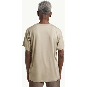 Jack Wolfskin - TRAVEL T Heren Outdoorshirt - Stone Heather - Licht Elastisch Materiaal