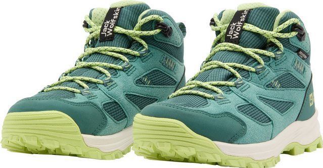 Jack Wolfskin Vojo Tour Texapore Mid K wandelschoenen voor kinderen, uniseks, groen (jade green), 27 EU
