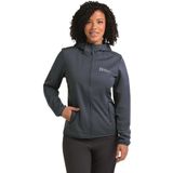 Jack Wolfskin - WINDHAIN HOODY W - Softshell-jack - Zwart - Ademend - Waterafstotend - Winddicht
