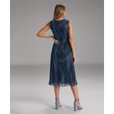 SWING - Cocktailjurk - Zwart - Materiaalmix met Stretch