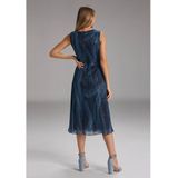 SWING - Cocktailjurk - Zwart - Materiaalmix met Stretch