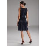 Cocktailjurk - Mélange - Gevoerde Zoom - Mouwloos - Glitterend - Knielengte