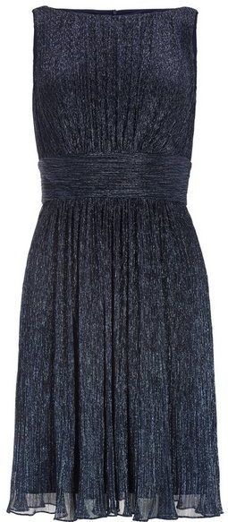 Cocktailjurk - Mélange - Gevoerde Zoom - Mouwloos - Glitterend - Knielengte