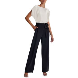 Jumpsuit - Color-Blocking - Gladde Stof - Knoopsluiting - Lange Pasvorm