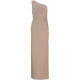 Swing One Shoulder Glitter Feestjurk - Beige - Dames