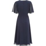 SWING - Cocktailjurk - Marine - Asymmetrische Zoom - V-hals - 3/4 Lengte