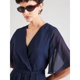 SWING - Cocktailjurk - Marine - Asymmetrische Zoom - V-hals - 3/4 Lengte