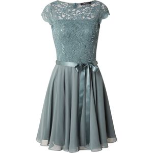 SWING - Cocktailjurk - Turquoise - Knielengte - Slanke Pasvorm