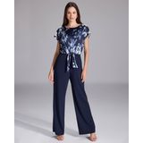 SWING Jumpsuit - Knoopdetail - Los Model - Ronde Hals