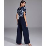 SWING Jumpsuit - Knoopdetail - Los Model - Ronde Hals