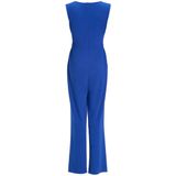 Swing - Jumpsuit - Blauw - Effen - Ronde Hals