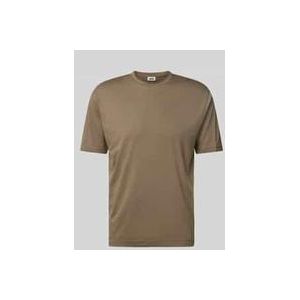 T-Shirt mit geripptem Rundhalsausschnitt Modell 'GILBERD'