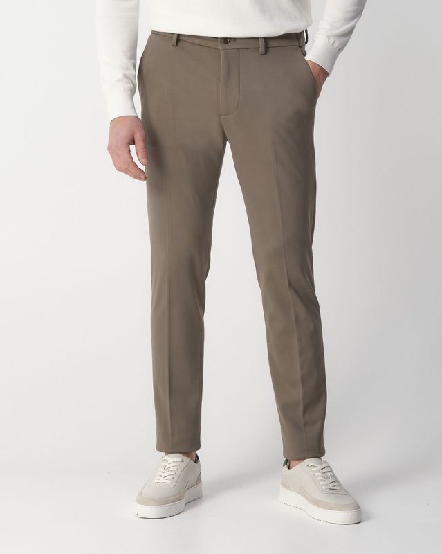 Drykorn - Ajend - Pantalon - Gemêleerd Bruin - 45% Polyamide, 33% Polyester, 15% Viscose, 7% Elastaan