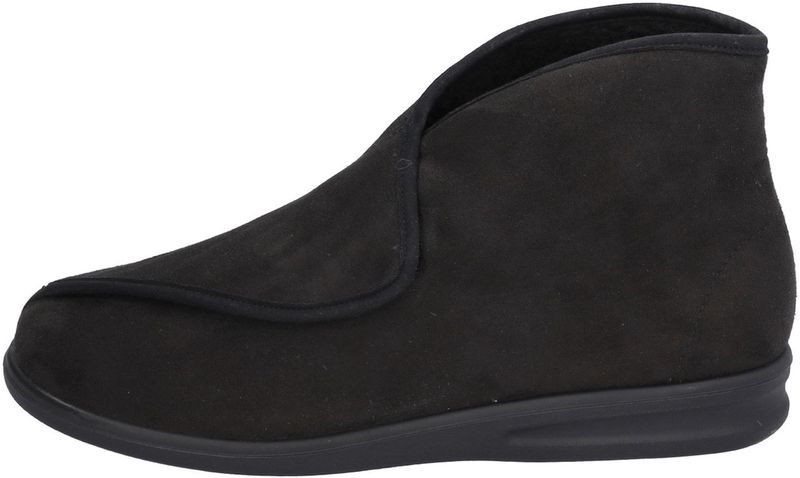 Belfort - Huisschoenen - Zwart - Textiel - Klittenbandsluiting