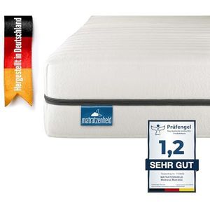 Matratzenheld Wellness matras, Made in Germany, orthopedisch koudschuimmatras met 7 zones, geproduceerd in Duitsland, hardheidsgraad 2 (H2) 0-80 kg, Öko-Tex gecertificeerd, hoogte 18 cm, 120 x 200 cm