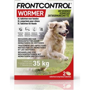 Frontcontrol Wormer Ontworming Tabletten Hond XL 2 tabletten