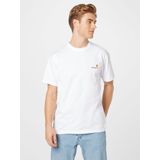 Carhartt WIP - American - T-shirt - Goud/Donkeroood/Wit - Jersey, Ronde Hals, Kwartmouw