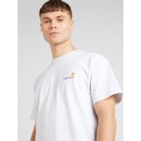 Carhartt WIP - American Script - Shirt - Goud Lichtgrijs Wijnrood