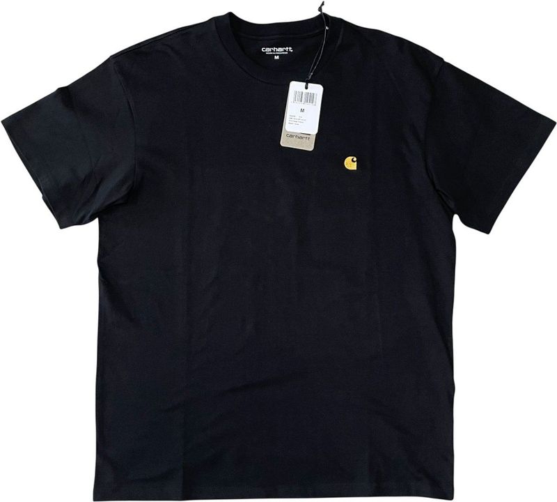 Carhartt WIP - Chase T-Shirt - Katoen - Zwart - Losse Pasvorm